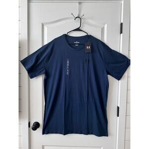 Under Armour Men’s Tshirt, Loose fit Short Sleeve Navy Blue Size: 3XL